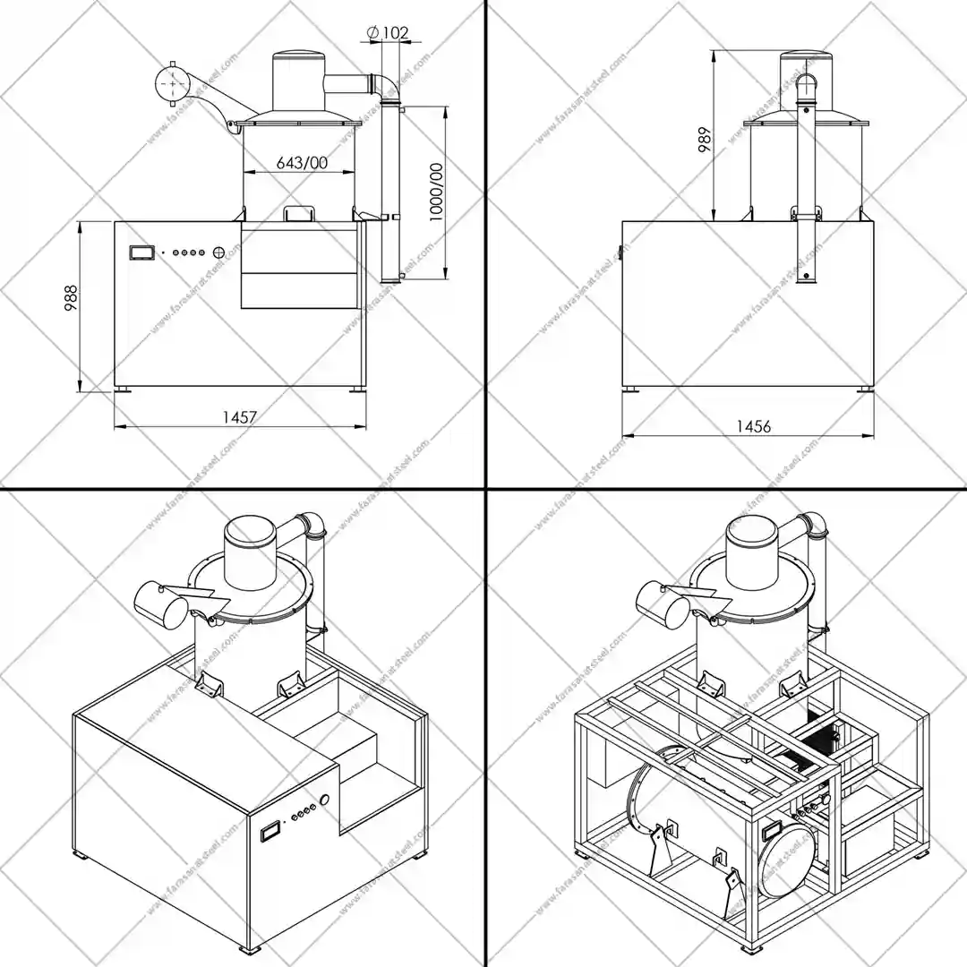 گلابگیر اتوماتیک صنعتی ۳۰۰ لیتری