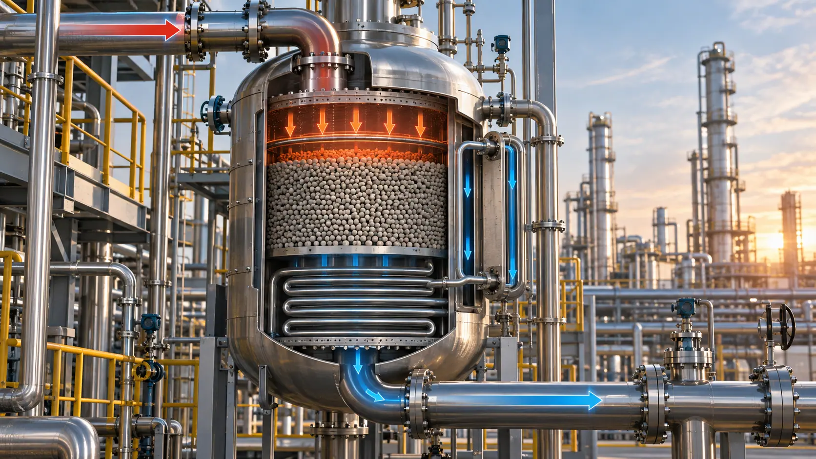 راکتور کاتالیستی چیست؟ انواع، کاربرد و طراحی راکتور کاتالیستی