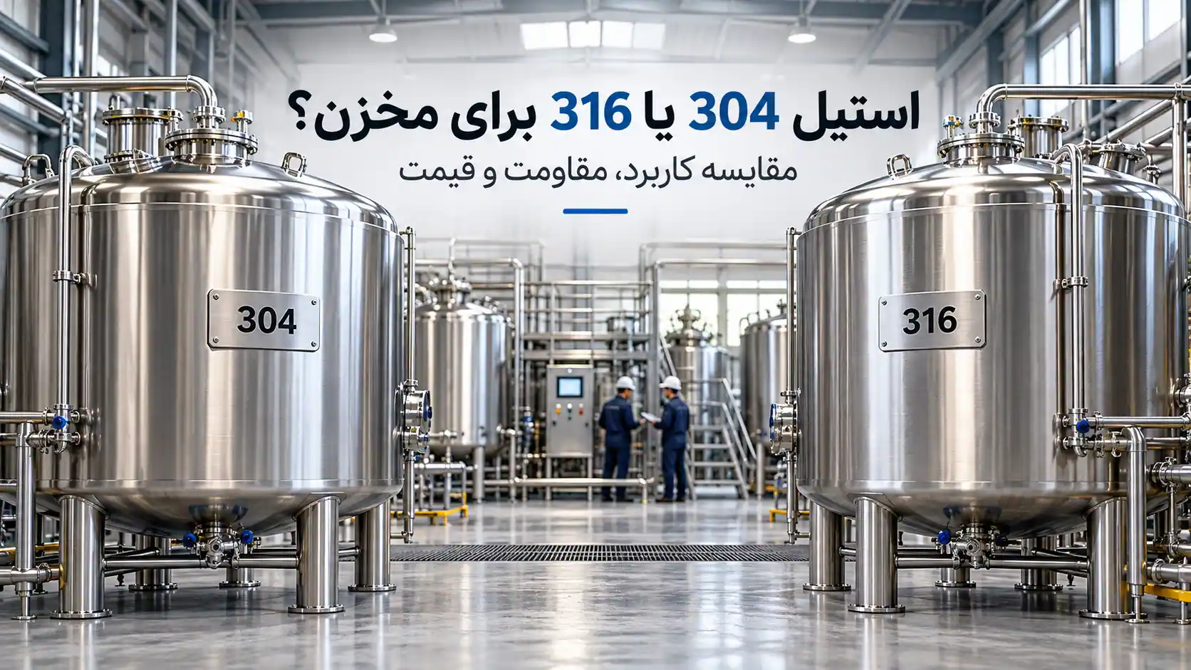 استیل ۳۰۴ یا ۳۱۶ برای ساخت مخزن